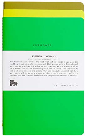The School of Life - School of Thought Notebooks: The Existentialists - 3 Notebooks, 3 Thinkers