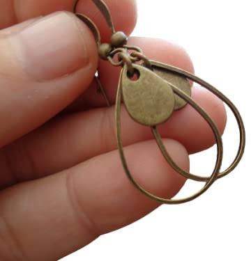 ★ TROPFEN IN BRONZE ★ zarte Ohrringe