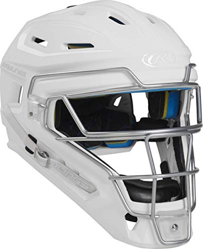 Rawlings Herren Chmchs-w7/W1-sr Baseball Catchers Helm, Weiß/Weiß, erwachsenengröße