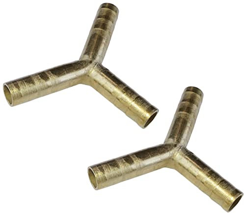 AERZETIX - C18585 - Lot de 2 Raccords/distributeurs triples en Y Ø8 mm à 3 voies pour compresseur d'air comprimé - mécanicien/carrossier - séparateur/coupleur/dédoubleur tuyau pneumatique - en métal