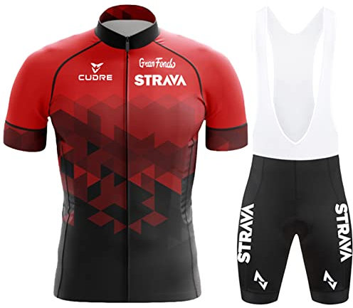 Radtrikot Set,Fahrradtrikot Herren,Atmungsaktives Sommer Kurzarm Fahrradtrikot Kurzarm + Radhose,Fahrradbekleidung Set für Fahrrad Rennrad MTB (8,S)