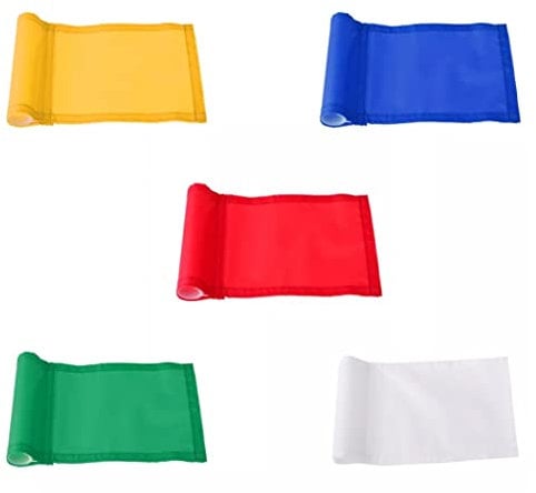 Replacement Backyard Practice Flag Putting Green Flag Hole Pole Cup Flag,Nylon Flag Putting Green Flag Training Hole Pole Cup Banner 18x12cm 5PCS