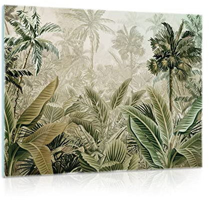 Glasbild Dschungel Amazonia Natur Landschaft Pflanzen 80x60 cm Modern Glasbilder Wohnzimmer Schlafzimmer Badezimmer Bilder auf Glas Bild groß XXL einteilig Querformat Wandbild Wandbilder Aufhängfertig