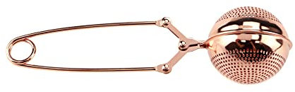 Tighall Snap Ball - Colador de té de acero inoxidable con asa, filtro de té de bola de malla fina, pinza de té, infusor de té, infusor de colador para té de hojas sueltas y condimentos de especias