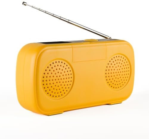 Ravencourt Living Easy Music Player (Yellow) - DAB Radio, Bluetooth speaker, music player for the elderly, Dementia and Alzheimer’s or for visually impaired, simple design