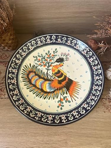 Oriental Lagan Rishtan Ceramic Plate Hand-Painted Diameter 42 cm ASMIRA
