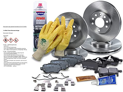 ATEC Germany Bremsenset inkl. Bremsscheiben Vorne Ø 280 mm Belüftet + Hinten Ø 264 mm Voll + Bremsbeläge Vorne & Hinten Kompatibel mit OPEL ASTRA G (T98) (F70) ZAFIRA A (T98)