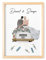 DEL MÀ Unique & Personal Geldgeschenk Hochzeit personalisiertes Hochzeitsgeschenk mit Geld Bild mit Auto & Brautpaar Geschenkidee (mit oder ohne Bilderrahmen)