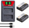 Pickle Power 2-Pack 1500mAh LP-E10 Battery with Dual Charger for Canon EOS 1300D 2000D 1100D 1200D, EOS Rebel T3, T5, T6, T7, T100, Kiss X50, X70 X80, X90