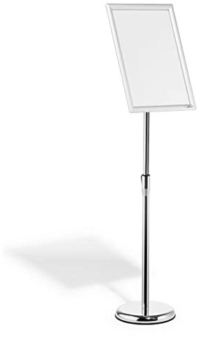Durable Info-Bodenständer mit Aluminium Klapprahmen A3, robust, 1 Stück, silber eloxiert, 479923