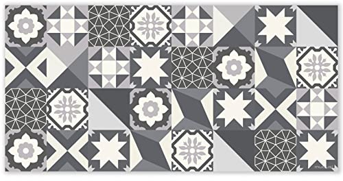 mubusi Alfombra Vinílica Cocina Salón - Varios Tamaños - (Hidráulica Oporto Gris 60x120 cm)