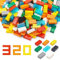 WYSWYG 320 Bausteine, 2x4 Klassische Steine, Hochwertig, Kompatibel mit Top-Marken Steine, Bunt, für Kinder & MOC-Liebhaber-Mehrfarbig