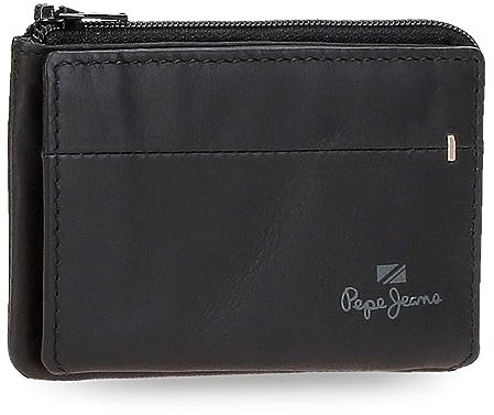 Pepe Jeans Staple Porte-Monnaie avec Porte-Cartes Noir 11x7x1,5 cm Cuir, Noir, Talla única, Porte-Monnaie avec Porte-Cartes