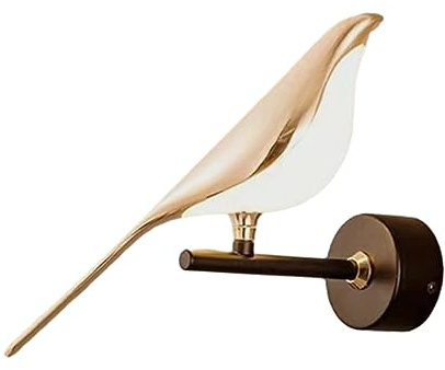 F Fityle Vogel-Wandleuchte, Wandleuchte, für Zuhause, Nachttisch, Innenleuchten, Wandbeleuchtung, LED-Wandleuchten für Scheune, Treppen, Schlafzimmer, Büro, EIN warmes Vogellicht