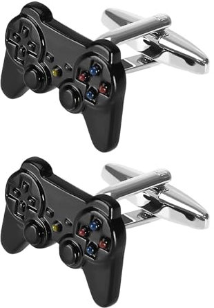 Be In Your Mind 2 Stück Manschettenknöpfe, Game-Controller Gamepad-Griff Manschettenknöpfe, Kupfer, Hochzeits-Manschettenknöpfe, Herren-Manschettenzubehör für Männer Jungen