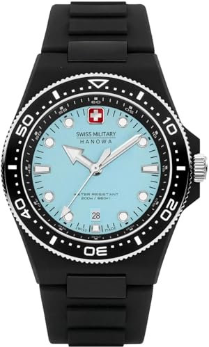 Swiss Military Herren Analog Schweizer Quarzwerk Uhr mit Silikon Armband SMWGN0001186
