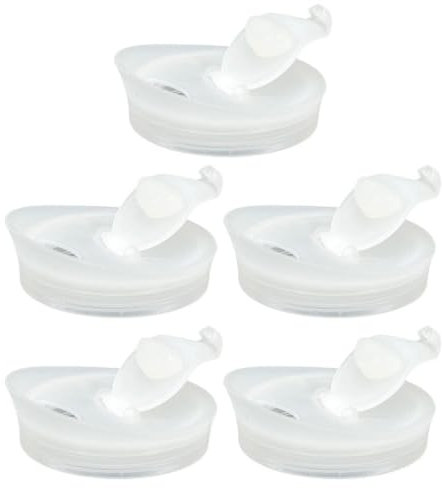 HOLIDYOYO Water Pitcher Lids Replacement: 5pcs Glass Carafe Lids Covers with Drain Classic Water Jug Lids Plastic Bottle Stoppers for Juice Glass Bistro Pitcher B