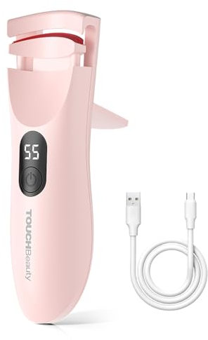 TOUCHBeauty Beheizte Wimpernzange mit LED-Anzeige, Elektrische Wimpernzange mit 3 Temperatureinstellungen, Natürlicher Schwung mit Heizsilikon, 10s schnelles Aufheizen und lange Haltbarkeit AG-2316EU