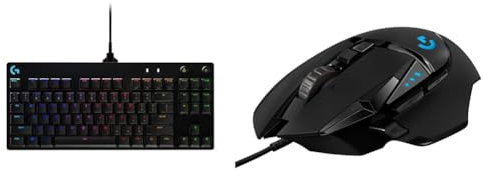 Logitech G PRO TKL Tastiera Gaming Meccanica, GX Blue Clicky Switch, LIGHTSYNC RGB & G502 HERO Mouse Gaming Prestazioni Elevate, Sensore HERO 25K, 25.600 DPI, RGB