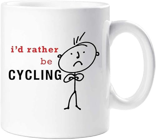 kisoyo Mens I'd Rather Be Cycling Mug Present Dad Boyfriend Man Gift Cyclist