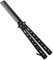 KOMUNJ 1 Piece Butterfly Comb Stainless Steel Foldable Butterfly Comb Pocket Comb Spring Hair Comb for Hair Barber Comb Hair Styling Accessories (Black)