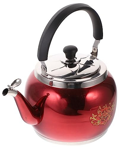LABRIMP Large Capacity Whistle Kettle Electric Kettle for Camping Gas Hob Tea Milk