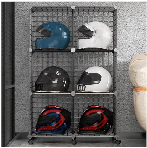 Helmet display cabinet Motorcycle Helmet Storage Rack Metal Hat Rack, Helmet Organize Display Cabinet for Football Helmet/Bike helmet/Baseball Helmet, Large Hats Organizer Cap Hanger for Hat