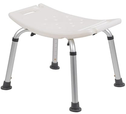 NEWFUN Sgabello Doccia Anziani, Sgabello per Doccia, Sedia per Doccia Anziani, Sedia da Doccia Antiscivolo, Sgabello da Doccia Antiscivolo, Montaggio Senza Attrezzi, Sedile da Bagno per Adulti,150KG