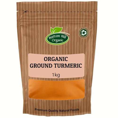Organic Turmeric Powder 1kg by Hatton Hill Organic | Rich, Earthy Flavour & Vibrant Colour | Perfect for Curries & Cooking