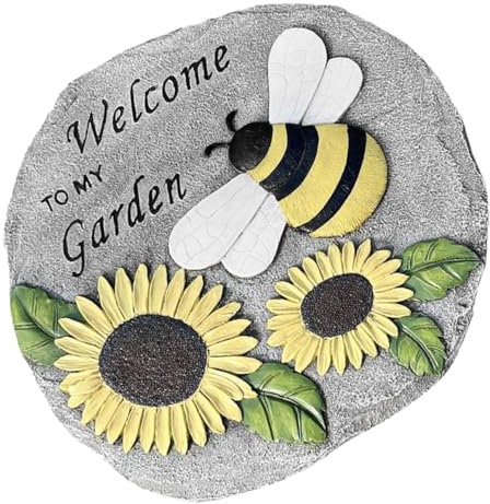 KITANDOVE Pierre De Jardin Décorative Résine Avec Motif Abeille Et Pour Aménagement Extérieur De Cour Et Pelouse Pour Allées Et Décorer Ou Clôtures