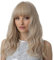 GrandSail Hellblonds Damen perücke Kurzer Bob mit Fransen Lockiges Natürliches Synthetisches Hitzebeständiges 35 cm Damen perücke für Alltag, Party, Cosplay + Kostenlose Perückenkappe