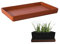 Grand pot de fleurs rectangulaire en terre cuite pour rebord de fenêtre, plantes en pot, rouge, 27 cm