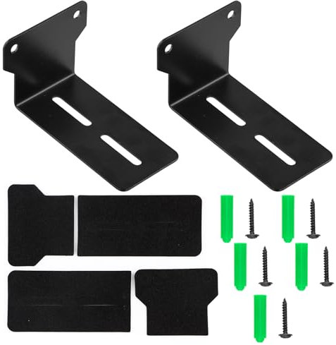 YILANJIN Supporto Universale per Soundbar da Parete, Staffa di Montaggio Robusta per Soundbar, con Hardware Inclusi, Adatta alla Maggior Parte delle Barre Audio, Capacità Fino a 30 Lbs, Nero