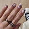Press on Nails - 24pcs White False Nails - 12 Sizes Fake Nails with Glue - French Tip False Nails with Star Moon Patterns - Square Scrub Stick on Nails - Full Cover Acrylic Nails for Women Girls