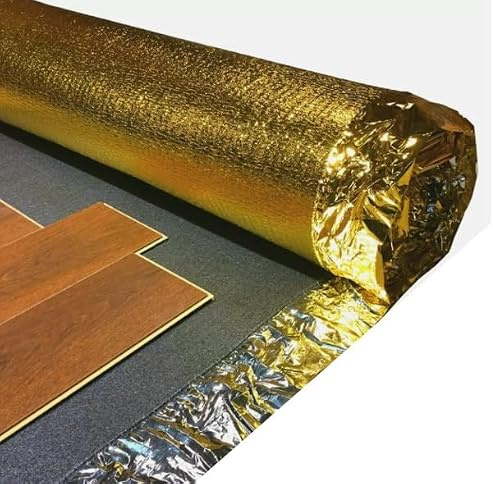 Laminate/Vinyl Flooring Underlay Sonic Gold Underlay Acoustic 5mm Thickness - 15m2 Rolls (1)