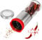 Trendecor Moulin à piment en acier inoxydable et verre - Coupe-piment - Ustensile de cuisine - Moulin à épices pour épices grossières - Recharge de poivre et de sel