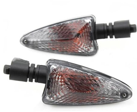 YULEGUDI Motorrad Blinker Für Aprilia Für Dorsoduro SHIVER 750 SL SMV Caponord 1200 SR Motard 125 SXV 550 Vorne Hinten Blinker Signal Glühbirne(Smoke 36mm Stem)