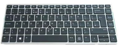 fqparts Teclado de Laptop para For HP EliteBook 840 G6 Black UK English Layout