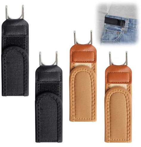 Hainue 4 Piezas Cinturon Elastico Hombre sin Cierres,Cinturón Elástico Invisible Unisex Sin Hebilla,Cinturón Elástico Táctico con Gancho de Metal para Trabajo,Ocio,Negocios