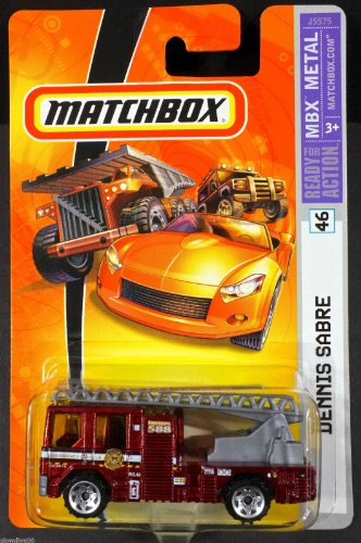 Matchbox 2006 1:64 Scale Red Dennis Sabre Fire Engine Die Cast Truck Car #46