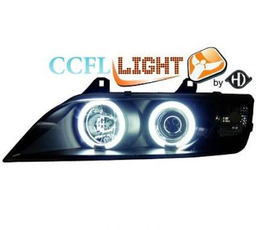 in. pro. 1250381 High Definition Head Lichter CCFL Angel Eyes, klar schwarz