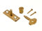 Pack Of 4 Window Casement Stay Lock Pin And Key Eb Brass Plated + Screws