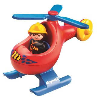 Playmobil 6789 1.2.3 Fire Rescue Helicopter, Fun Imaginative Role-Play, PlaySets Suitable for Children Ages 4+