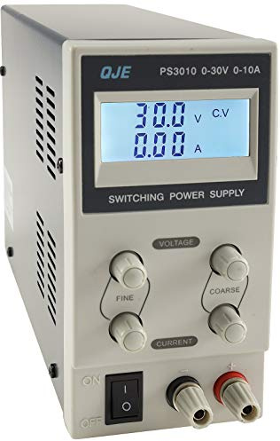 Labornetzgerät mit beleuchtetem Display 0-30V Regelbar I max. 10A 300Watt Kurzschlussfest Überlastschutz