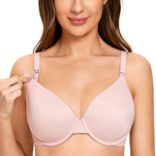 Gratlin Reggiseno Allattamento Donna Morbido Confortevole con Ferretto Imbottito Coppa Intera Rose affumicate 3D