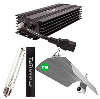 LUMII BLACK Electronic 600w Grow Light Kit - x16
