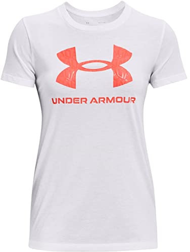 Under Armour Damen Live Sportstyle Graphic Short Sleeve Crew Neck T-Shirt, Weiß (107)/Weiß, Klein