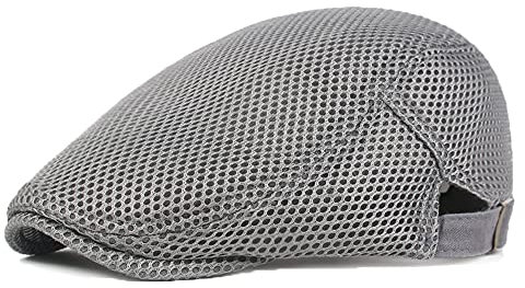 YAMEE Sonnenhut Barett Herren Sommer atmungsaktive Mesh, Schiebermütze Damen,Unisex Beret Schirmmütze Flatcap Sportmütze Gatsby Newsboy Cap, Barette Cap, Größe 56cm-60cm