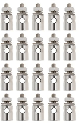 Create idea 20PCS 2.1mm Hole Diameter Pushrod Servo Connector Linkage Stoppers Adjusters Fit for 1.8-2.0mm Steel Wire for RC Model Car Airplane Helicopter