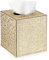 BTSKY Cubo porta carta velina in pelle PU per uso domestico e ufficio (oro)